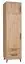 Kleiderschrank & Schrankaufsatz mit viel Stauraum Gondomar 09, Farbe: Eiche Artisan - Abmessungen: 240 x 63 x 54 cm (H x B x T), mit 2 Türen und 5 Fächern