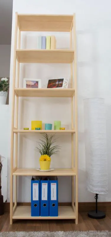 Bücherregal - 60 cm breit, Kiefer Holz-Massiv, Farbe: Natur Abbildung