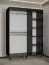 Schiebetürenschrank mit zwei Kleiderstangen Jotunheimen 42, Farbe: Schwarz - Abmessungen: 208 x 150,5 x 62 cm (H x B x T)
