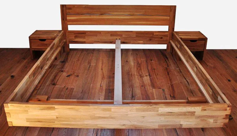 Eiche-Bett massiv | 180 x 200 cm | Eiche | Geölt Abbildung