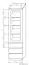 Vitrine Kiunga 12, Farbe: Buche / Weiß - Abmessungen: 200 x 52 x 40 cm (H x B x T)