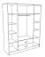 Schlafzimmer - Kleiderschrank, Farbe: Eiche Braun - 200 x 164 x 53 cm (H x B x T)