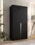 Kleiderschrank | 1 Fach | Farbe: Schwarz | 1 Kleiderstange | Soft-Close-Funktion | 1 Meter breit | Griffe: Kaschmir | ABS-Kanten | Maße: 100 x 52 x 202 cm