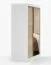 Kleiderschrank / Schiebetürenschrank | Braun / Weiß | Bucegi 13 | mit Spiegel | 2 Türen | Griffe: Aluminium | 6 Fächer | 200 x 150 x 61 cm