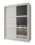 Kleiderschrank mit genügend Stauraum Elbrus 17, 1 Spiegeltür, Weiß Matt, Maße: 200 x 150 x 62 cm, 2 Kleiderstangen, 5 Fächer, für Schlafzimmer
