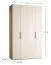 Falttür / Kleiderschrank | Farbe: Weiß | 2 Türen | Griffe: Gold | 3 Schubladen | 143 x 60 x 240 cm | 10 Fächer | inkl. LED-Beleuchtung mit Sensor