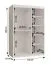 Kleiderschrank | 1 Spiegeltür | Weiß Matt | 120 x 62 x 200 cm | 2 Kleiderstangen | zuverlässiges Gleitsysteme | 5 Fächer | Moderne Details