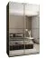 Kleiderschrank / Schiebetürenschrank | Spiegel | 245,5 x 160 x 64 cm | 2 Kleiderstangen | Soft-Close | 11 Fächer | Farbe: Schwarz | 2 Schiebetüren