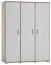 Drehtürenschrank / Kleiderschrank Kavieng 06, Farbe: Eiche / Weiß - Abmessungen: 200 x 150 x 60 cm (H x B x T)