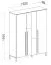 Moderner Kleiderschrank Authie 01, Mintgrün, 195 x 150 x 50 cm, mit 5 Fächern und 1 Kleiderstange, ABS-Kanten, robust und langlebig