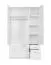 Aufsatz für Drehtürenschrank / Kleiderschrank Messini 04, Farbe: Weiß / Weiß Hochglanz - Abmessungen: 40 x 136 x 54 cm (H x B x T)