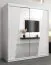 180 cm breiter Kleiderschrank mit 2 Türen | 10 Fächer | Farbe: Weiß Abbildung
