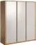 166 cm breiter Kleiderschrank mit 3 Türen | Farbe: Eiche / Weiß Abbildung