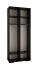 Moderner Kleiderschrank mit zwei Kleiderstangen Beskiden 12, Farbe: Schwarz - Abmessungen: 236 x 100 x 47 cm (H x B x T)