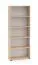 Regal | Farbe: Eiche Lindberg | Soft-Close Funktion | 5 Fächer | 79 x 34 x 203 cm | für Büro und Homeoffice | Hochwertig Verarbeitet