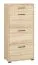 Schuhschrank Vacaville 14, Farbe: Sonoma Eiche hell - Abmessungen: 126 x 60 x 34 cm (H x B x T), mit 3 Türen, 1 Schublade und 6 Fächern