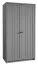 Schlafzimmer - Kleiderschrank, Farbe: Grau - 198 x 90 x 53 cm (H x B x T) Abbildung