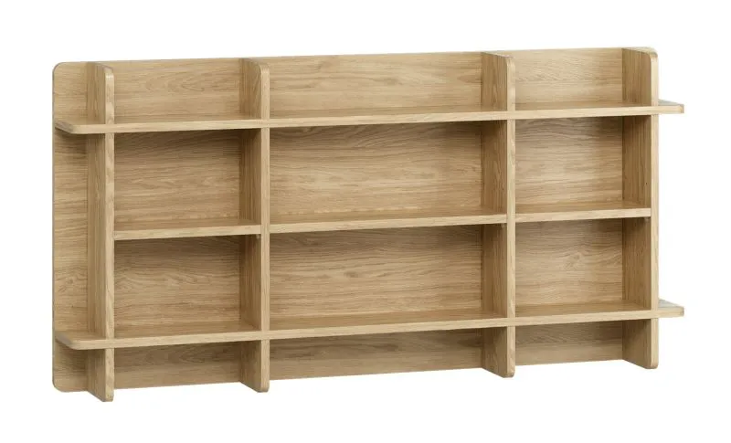 Hängeregal | Farbe: Eiche | 9 Ablageflächen | Wandregal | perfekt für Bücher oder Pflanzen | Maße: 120 x 15 x 60 cm | ABS-Kantenschutz | viel Stauraum