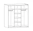 Schiebetürenschrank / Kleiderschrank | 2 Kleiderstangen | 7 Fächer | Eiche Cremona / Kaschmir | 270 x 62 x 220 cm | 3 Schiebetüren