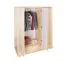Kleiderschrank Holz natur 019 - Abmessung 190 x 120 x 60 cm (H x B x T)
