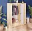 Kleiderschrank Holz natur 019 - Abmessung 190 x 120 x 60 cm (H x B x T)