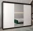 250 cm breiter Kleiderschrank mit 10 Fächern und 3 Türen | Farbe: Weiß / Schwarz Abbildung