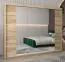 Großer 250 cm breiter Kleiderschrank mit 3 Türen | 10 Fächer | Farbe: Sonoma Eiche Abbildung