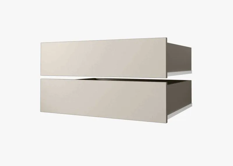 Schubladen für Kleiderschrank, 2er Set, Farbe: Kaschmir - für Schränke mit der Breite 250 cm