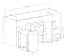 Funktionsbett / Kinderbett / Hochbett-Kombination, Treppe: Links,  Jura 73, Farbe: Weiß / Grau - Abmessungen: 123 x 248,5 x 93 cm (H x B x T)