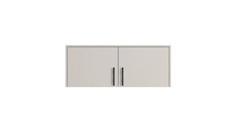 Schrankaufsatz Hannut 03, zwei Türen, Farbe: Kaschmir, ein Fach, Maße: 40 x 100 x 56 cm