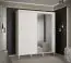 Schlichter Kleiderschrank mit 10 Fächern Jotunheimen 79, Farbe: Weiß - Abmessungen: 208 x 180,5 x 62 cm (H x B x T)
