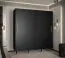 Schlichter Kleiderschrank mit 10 Fächer Jotunheimen 238, Farbe: Schwarz - Abmessungen: 208 x 200,5 x 62 cm (H x B x T)