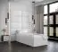 Einzelbett mit eleganten Design Dufourspitze 01, Farbe: Weiß - Liegefläche: 90 x 200 cm (B x L)