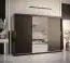 Großer Kleiderschrank mit drei Türen Balmenhorn 48, Farbe: Schwarz matt - Abmessungen: 200 x 250 x 62 cm (H x B x T), mit genügend Stauraum