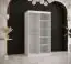 Schmaler Kleiderschrank mit einer Spiegeltür Liskamm 25, Farbe: Weiß matt - Abmessungen: 200 x 100 x 62 cm (H x B x T), mit fünf Fächern
