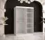 Edler Kleiderschrank mit einer Spiegeltür Liskamm 29, Farbe: Weiß matt - Abmessungen: 200 x 120 x 62 cm (H x B x T), mit fünf Fächern