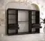 Kleiderschrank mit einer Spiegeltür Liskamm 47, Farbe: Schwarz matt / Weiß matt - Abmessungen: 200 x 250 x 62 cm (H x B x T), mit genügend Stauraum