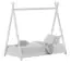Kinderbett / Zeltbett Kiefer Vollholz massiv weiß lackiert, inkl. Lattenrost - Liegefläche: 80 x 160 cm (B x L)