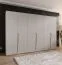Drehtürenschrank | Farbe: Kaschmir | ABS-Kanten | 3 Meter breit | 3 Kleiderstangen | Soft-Close-Funktion | Griffe: Kaschmir | 3 Fächer | Maße: 300 x 52 x 202 cm