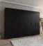 Drehtürenschrank / Kleiderschrank | Farbe: Schwarz | 3 Meter breit | 6-Türig | Griffe: Schwarz | 4 Fächer | Maße: 300 x 52 x 202 cm | 4 Kleiderstangen