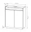Kommode | Farbe: Kakao / Eiche Cremona | 2 Drehtüren | inkl. LED-Beleuchtung | 7 Fächer | 103 x 40 x 119 cm | Push-to-open Funktion | Highboard | ABS-Kanten