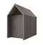 Gartenhütte mit Satteldach | Dreieckfenster | Grau-Braun | Grundfläche: 4,50 m² | Skandinavischer Style | Außenmaße: 162,4 x 207,7 cm | Malmö 20