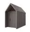 Gartenhütte aus massiver Fichte | 1 Fenster | Grau-Braun | Grundfläche: 4,64 m² | Skandinavischer Style | Satteldach | Malmö 24 | Außenmaße: 162,4 x 285,7 cm
