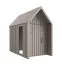 Gartenschuppen | 1 Raumhohes Fenster | Grau-Beige | Grundfläche: 4,50 m² | Skandinavischer Style | Satteldach | Außenmaße: 162,4 x 207,7 cm | Malmö 10