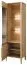 Elegante Vitrine Gorica 03, Türanschlag links, in Eiche Gold, mit LED-Beleuchtung und Soft Close System, 201 x 60 x 45 cm, teilmassiv, Antisol-Glas Bronze