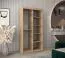 Schiebetürenschrank / Kleiderschrank Jan 01D mit Spiegel, Farbe: Eiche Sonoma - Abmessungen: 200 x 100 x 62 cm ( H x B x T)