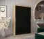 Schiebetürenschrank / Kleiderschrank Bisaurin 2A, Farbe: Eiche Sonoma / Schwarz - Abmessungen: 200 x 120 x 62 cm ( H x B x T)