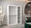 Schiebetürenschrank / Kleiderschrank Jan 03A, Farbe: Weiß matt - Abmessungen: 200 x 150 x 62 cm ( H x B x T)