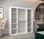 Schiebetürenschrank / Kleiderschrank Bisaurin 4A, Farbe: Weiß matt - Abmessungen: 200 x 180 x 62 cm ( H x B x T)