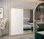 Schiebetürenschrank / Kleiderschrank Bisaurin 5C mit Spiegel, Farbe: Eiche Sonoma / Weiß matt - Abmessungen: 200 x 200 x 62 cm ( H x B x T)